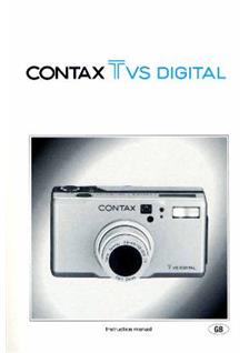 Contax TVS Digital manual. Camera Instructions.